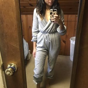 Comfy light grey soft jumpsuit